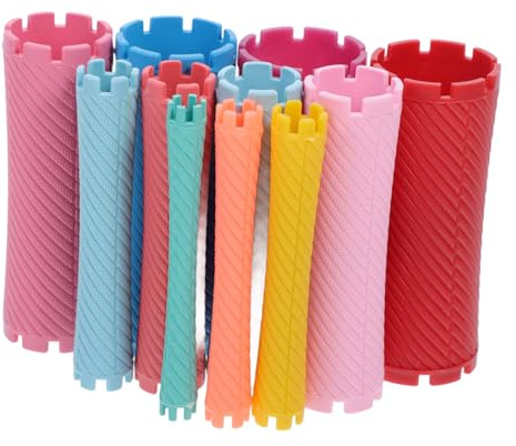 NIYANGLE 100 Piezas de Rulos de Pelo Reutilizables de Abs y Goma para Uso en Salones y Familias, Cómodos y Firmes para Hacer Ondas y Peinados Duraderos