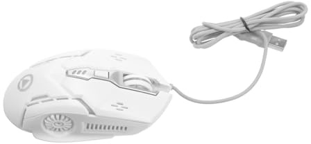 Kisangel Souris Gaming Filaire Silencieuse Ergonomique Boutons Programmables avec Rétroéclairage LED Blanche pour Pc Joueur