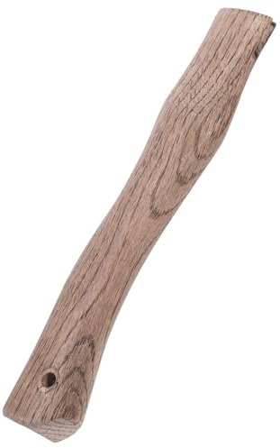 Toddmomy Axtstiel Ersatz aus Karbonisierter Eiche 27cm Holzgriff für Holzbearbeitung und Camping mit Holzkeilgriff Braun
