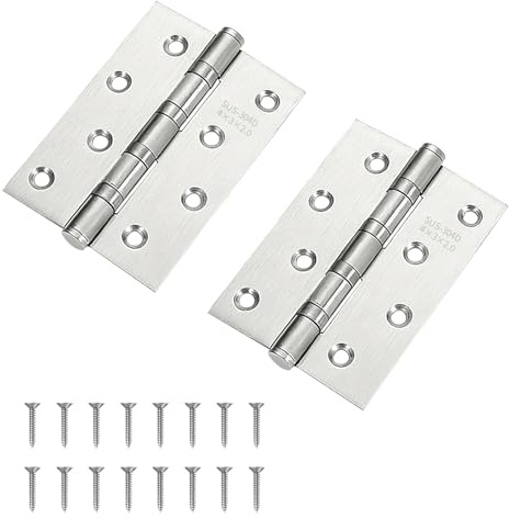 APKOL 2 Stück Scharniere Edelstahl 304 türscharniere, 100*71*1.5mm Stahl | Kugelgelagert Kugellager scharniere mit 8 Löchern, Massiven Scharniere mit Schrauben für Tür,Fenster,Schrank,TierHaus