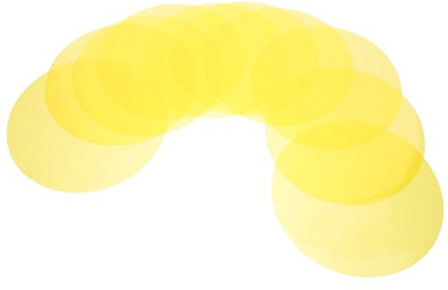 HOMSFOU Pellicola Diffusore Luce Calda Gialla 10 Pezzi Rotonda Adesiva per Lampade e Downlights Funzione Anti Abbagliamento e Dimmerabile per Decorazione Casa