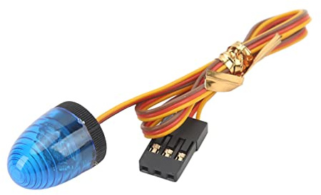 Rcniso Luce della Polizia RC Ultra Luminosa per Auto RC 1:10 Modalità Strobo Veloce Lenta Blu Rosso Giallo (Blu)