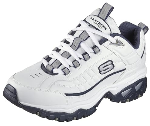 Skechers mens Energy Afterburn road running shoes, White/Navy,12 medium