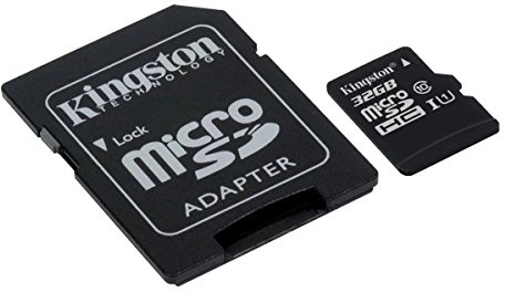 Kingston SDC10/32GB - Tarjeta microSDHC de 32 GB Clase 10 con Adaptador