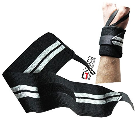 Handledsbandage svart – brun kort 30 cm
