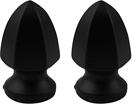 Urbanest Set of 2 Parasol Lamp Finial, 1 5/16-inch Tall, Matte Black