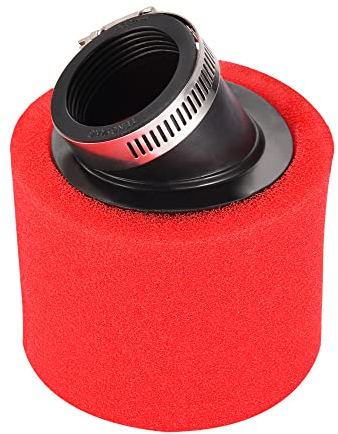 GOOFIT Esponja de Motocicleta Filtro de Aire 38mm Inclinación Universal Pit Bicicleta Roja Reemplazar para 47cc 49cc 50cc Motorcycle Pocket Bike Scooter Quad