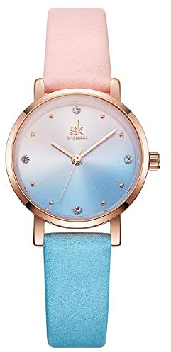 Alienwork SK Kids Kinderuhr Mädchen Leder-Armband