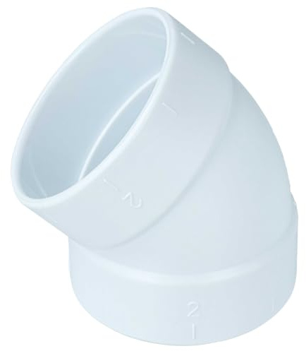 vhbw Tuyau d'aspiration Centrale coudé à 45° | intérieur/intérieur pour aspiration centralisée, 50.8 mm de diamètre / système de tuyau de 2