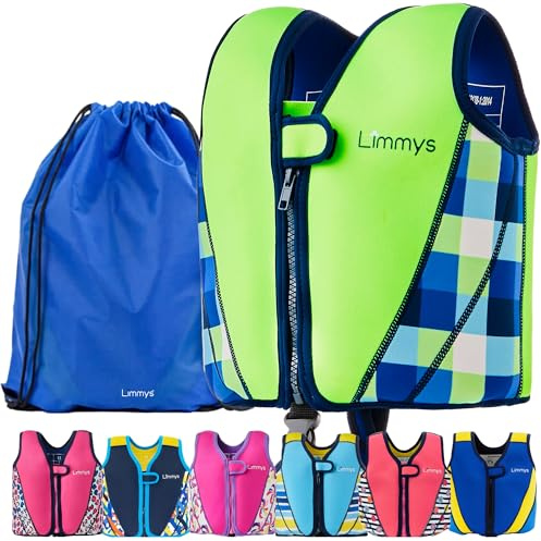Limmys Premium Schwimmweste für Kinder – Moderne Schwimmhilfe für Jungen, Mädchen und Kleinkinder – Mit praktischer Tragetasche