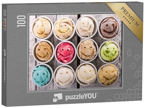 puzzleYOU: Puzzle 100 Teile „Italienisches EIS, originell serviert“ – aus der Puzzle-Kollektion Essen und Trinken