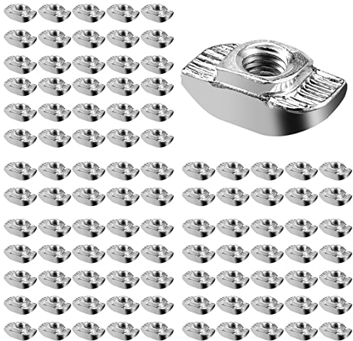 GETLITOOL 100pz Dadi Scorrevoli M5 T-Slot in Acciaio EU30 Set 100x Dadi a Testa Martello Filettato M5 per Scanalatura 8mm Serie 30 per Profilo Alluminiale CNC Stampanti 3D