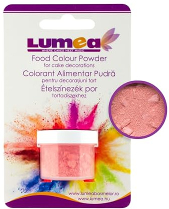 Dekozauber24 Lebensmittelfarbe Pulver, fettlöslich, 2-4g Dose für Fondant, Marzipan, etc. Backzubehör Tortendekoration (Rosa)