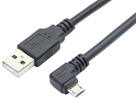 Mr. Gadget's Solutions® 6.6ft. (2m) Right Angle Micro USB Cable - USB 2.0 A to 90-degree Micro USB Type B - Black