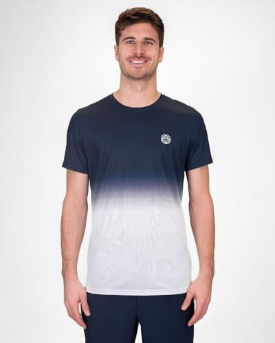 BIDI BADU Herren Crew Gradiant Tee - Dark Blue, White, Größe:XL