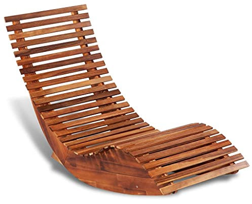 Homgoday Schaukelliege Akazienholz Gartenmöbel Model42652