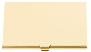 Kartenhülle Named Visitenkartenetui Metall Visitenkartenetui Damen Herren Großes Handgepäck Kartenetui Tragbares Visitenkartenetui Identität Visitenkartenhalter (Color : Gold, Size : Ordinary)