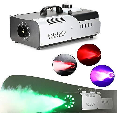 HarBin-Star 3 in 1 LED Licht Rauchmaschine Nebelmaschine Nebel Maschine mit Kabelloser Fernbedienung UND LED Licht 1500W Stabil & Tragbar Passend für Zuhause Party Hochzeit Bar DJ Show Club