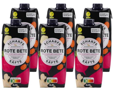 Scharfe Säfte Rote Bete mit Ingwer (12 x 0,5L)