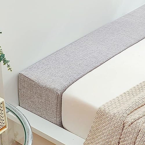 Matratzenverlängerung zum Füllen der Lücke zwischen Matratze und Kopfteil/Wand, Bettspaltfüller Erhältlich in 840 Größen, Hochdichter Schwamm Liebesbrücke mit abnehmbarem Bezug(héllgrau-140x15x8cm)