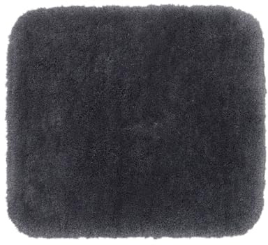 Gözze - Deluxe Badteppich mit extra hohem Flor, 100% Polyester (Mikrofaser), Mit Antirutschbeschichtung, 50 x 45 cm - Anthrazit