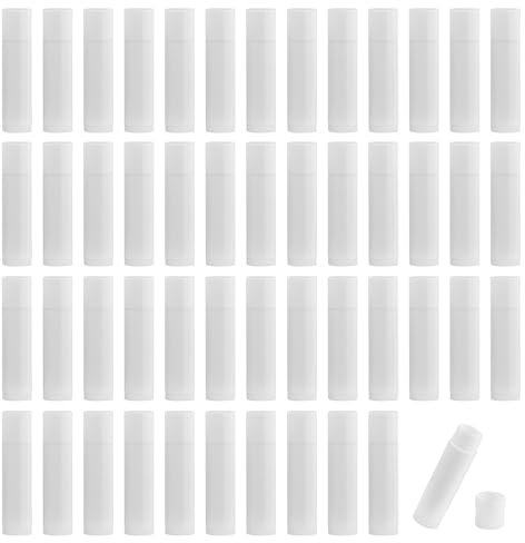 Lippenstifthülsen Leer, 50 Stück, Lippenstift Tube Leer, Lippenstift Rohre Leer, Transparent Lippenpflege Tube, DIY Lippen Balm Tubes Container für Lipgloss, Lippenbalsam