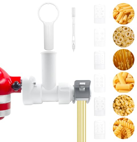 6-IN-1 Pasta Maker for KitchenAid Mixer Attachments, for Kitchenaid Pasta Attachment for kitchen aid Stand Mixer