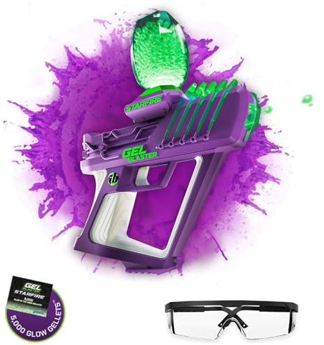 Gel Blaster Surge Starfire - högpresterande, självlysande gelkulspruta med | hög kapacitet, halv- och helautomatiska lägen | 5 800 skott | 30 meters räckvidd | Ålder 14+