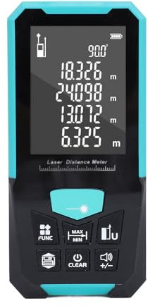 Entfernungsmesser, Lasermessung 0,05–100 M, 2,4-Zoll-LCD-Bildschirm mit Hintergrundbeleuchtung, IP54, Wasserdicht, Wiederaufladbar, Digitaler -Entfernungsmesser