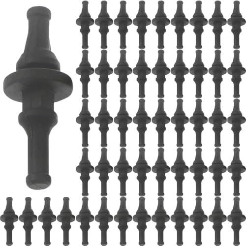 Xiatiaosann Tornillos de montaje para ventiladores de caja de PC, tornillos de goma negra que reducen el ruido y la vibración, remaches para ventiladores (paquete de 50)