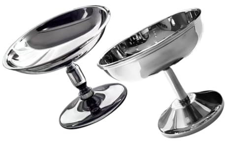IMIKEYA 2pièces Bol à Dessert Inoxydable Tasse à Crème Glacée Et Fruits Coupe à Pudding Stable Et Portable Pour Salades Et Snacks