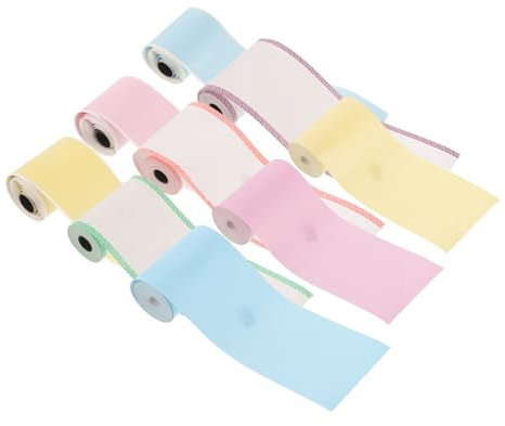 NUOBESTY 9rollen Etikettenaufkleber Für -drucker Multifunktions-selbstklebende Thermodrucker-etiketten Vielseitig Für Flaschen Und Preisetiketten