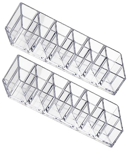 HAPINARY 2pezzi Organizzatore per Rossetti e Porta Lucidalabbra Trasparente Espositore per Cosmetici Porta Rossetti e Lucidalabbra