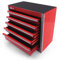 sdroceRyaM Mini cassetta degli attrezzi in metallo con 5 cassetti, cassetta degli attrezzi portatile, per riporre e organizzare tutti i giorni, 215 x 115 x 195 mm, rossa