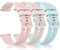 Tobfit Garmin Lot de 3 bracelets de rechange en silicone pour Garmin Venu Sq/Venu Sq 2 20 mm pour homme et femme (rose/starlight/vert clair)