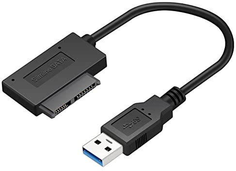 Sctecoau vers USB 3.0 7+6PIN 13Pin Convertisseur Câble Adaptateur Câble Transfert de Données pour Ordinateur Portable Lecteur Optique CD/DVD ROM Slimline Drive