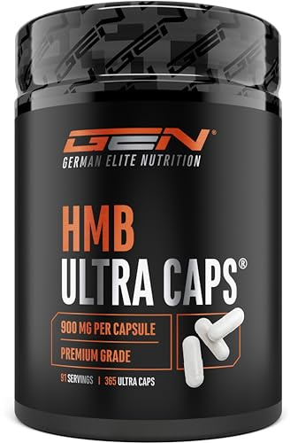 GEN GERMAN ELITE NUTRITION HMB Ultra Caps® - 365 Cápsulas - 900 mg HMB