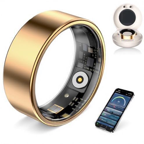 AI Smart Ring for Women Men - Sleep Tracker Ring with Heart Rate,Blood Oxygen,10ATM Waterproof Fitness Ring,Step Counter & GPS Activity Fitness Tracker,7-Day Battery for iOS/Android
