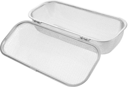 JECOMPRIS Aufbewahrungskorb für die Spülmaschine Geschirrspülkorb für Besteck Besteckhalter Stäbchenkorb Tischgeschirrregal Reinigungskorb Utensilien-Trockenhalter Edelstahl 304 Silber