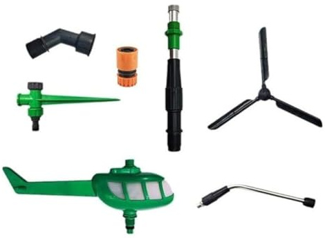 Koolenry Aspersor de Manguera de Jardín con Rosca para Aeronaves, Giratorio 360 Grados, para Riego de Jardines y Patios.