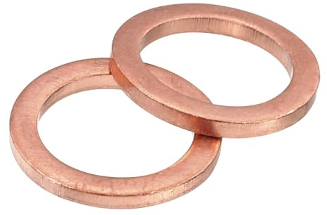 QUARKZMAN 30 Piezas Arandelas Planas M10 Cobre 10.5mm DI x 14mm DE x 1.5mm | Espesor, Para Tornillos Reparaciones Industriales Cocinas Tiendas Y Construcción Exterior