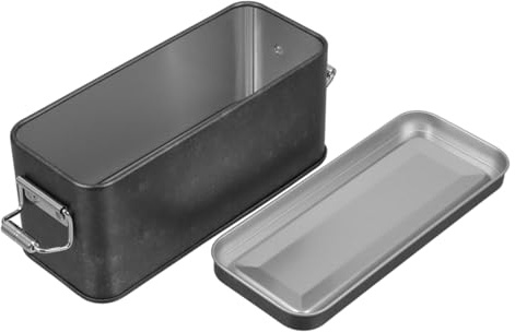 jojofuny Cracker Tins Airtight Tinplate Storage Box with Padlock Rectangle Tin Canister for Travel and Home Organization