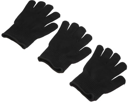 MUCKLILY 3 Stück pack Hitzebeständige Schutzhandschuhe für Haarstyling Hitzebeständig bis 200°c Elastisches Handgelenk Passend für Lockenstäbe und Glätteisen