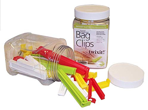 Linden Sweden Twixit Bag Clips - Keep Food Fresh, Stop Spillage - Easily Date Stamp Frozen Bags - Chip Clips for Storage and Organizing - Microwave, Freezer & Dishwasher-Safe - BPA-Free - Set of 27