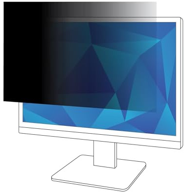 3M PF240W1B Privacy Filter for 24 inch widescreen LCD monitor. Black anti-glare privacy screen. Protect data from visual hacking.
