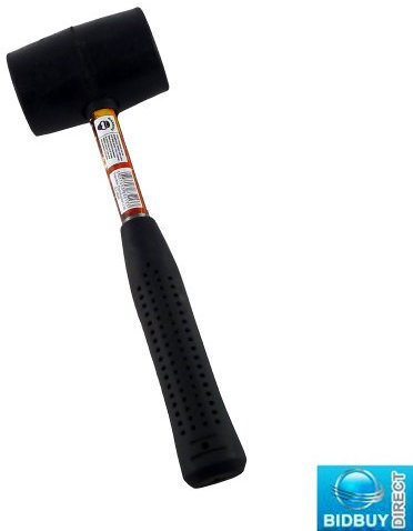 BRAND NEW - 16OZ RUBBER MALLET STEEL SHAFT - IDEAL FOR CAMPING, RACKING AND LEVELING