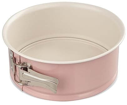Dr.Oetker Stampo apribile in Acciaio Rivestito con Ceramica Rinforzata ø18cmx8, Linea retrò, Colore Panna, quantità: 1 Pezzo, Rosa/Creme, 18 cm