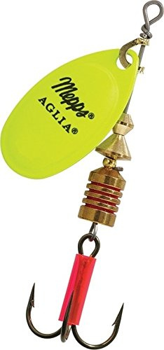 Cuiller Tournante A Palette Ovale - Mepps Aglia N°1-3,5G - Fluo Chartreuse