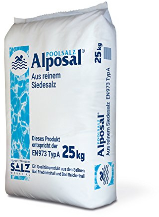 Salz-Helmreich GmbH Poolsalz aus reinem Siedesalz (Chlorinator geeignet) im 25kg Sack, weiß, Körnig, Pool-Salz, Pool Salz