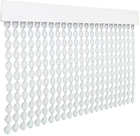 HOME MERCURY – Cortina Espiral para Puerta Exterior o Interior, Material PVC – Libre de Insectos (200x90CM, Transparente R9)